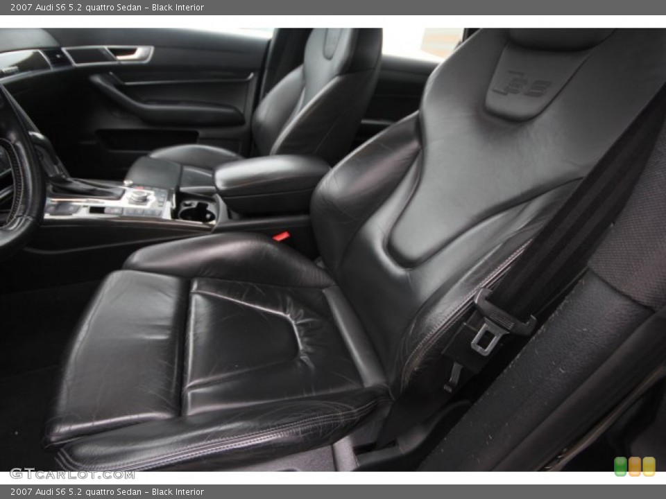 Black Interior Front Seat for the 2007 Audi S6 5.2 quattro Sedan #89298147