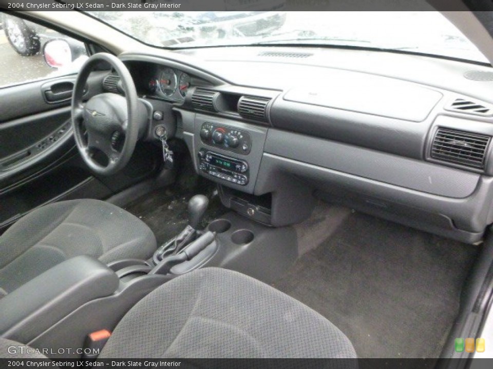 Dark Slate Gray Interior Dashboard for the 2004 Chrysler Sebring LX Sedan #89303975