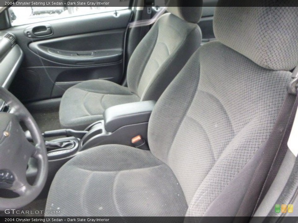 Dark Slate Gray Interior Front Seat for the 2004 Chrysler Sebring LX Sedan #89304038