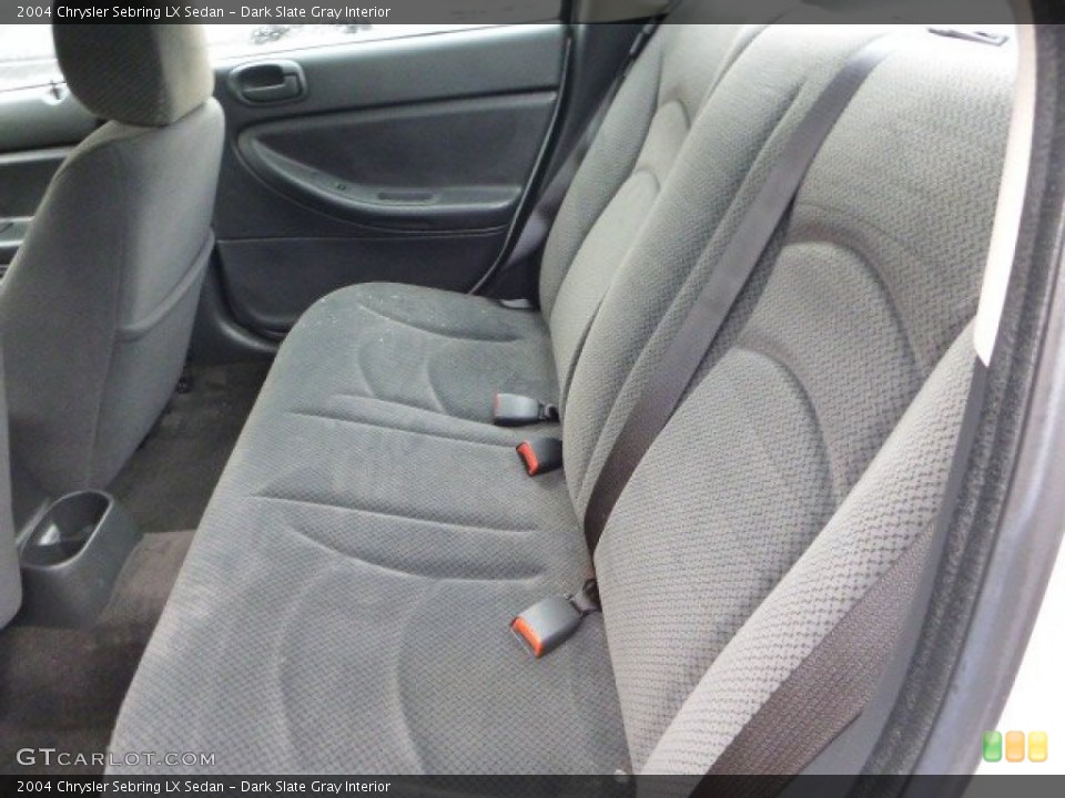 Dark Slate Gray Interior Rear Seat for the 2004 Chrysler Sebring LX Sedan #89304055