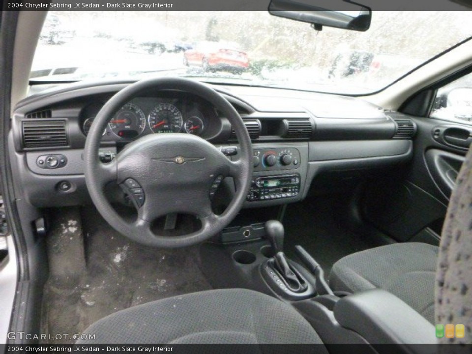 Dark Slate Gray Interior Prime Interior for the 2004 Chrysler Sebring LX Sedan #89304074
