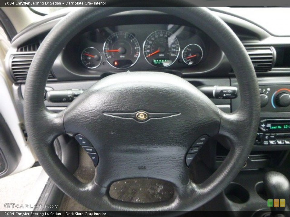 Dark Slate Gray Interior Steering Wheel for the 2004 Chrysler Sebring LX Sedan #89304174