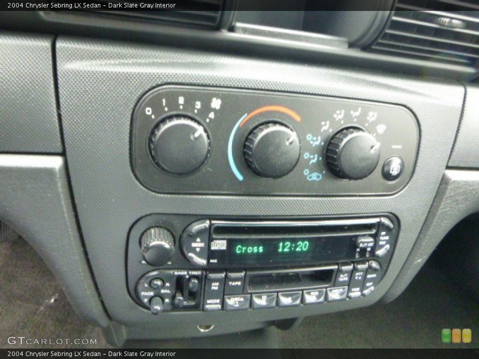 Dark Slate Gray Interior Controls for the 2004 Chrysler Sebring LX Sedan #89304197