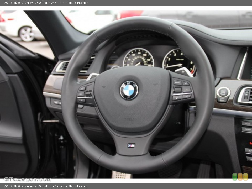 Black Interior Steering Wheel for the 2013 BMW 7 Series 750Li xDrive Sedan #89306423
