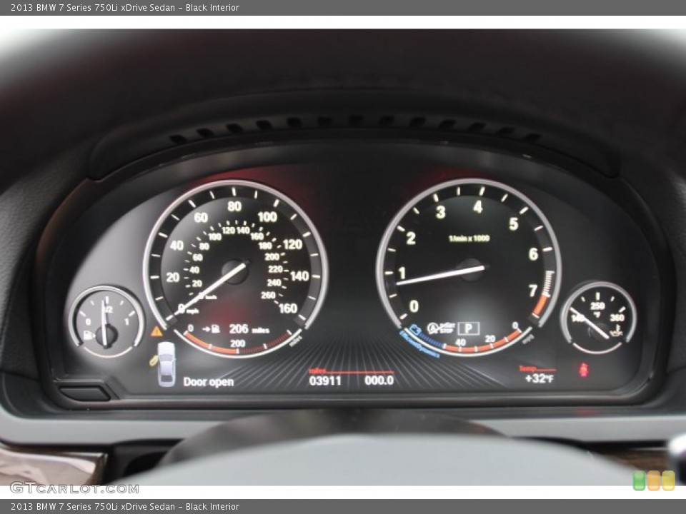 Black Interior Gauges for the 2013 BMW 7 Series 750Li xDrive Sedan #89306486