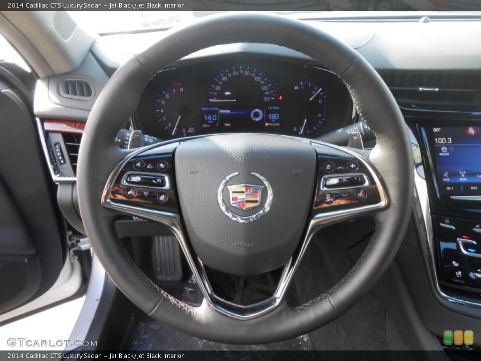 Jet Black/Jet Black Interior Steering Wheel for the 2014 Cadillac CTS Luxury Sedan #89306801