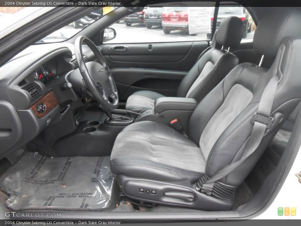 Dark Slate Gray Interior Front Seat for the 2004 Chrysler Sebring LXi Convertible #89313794