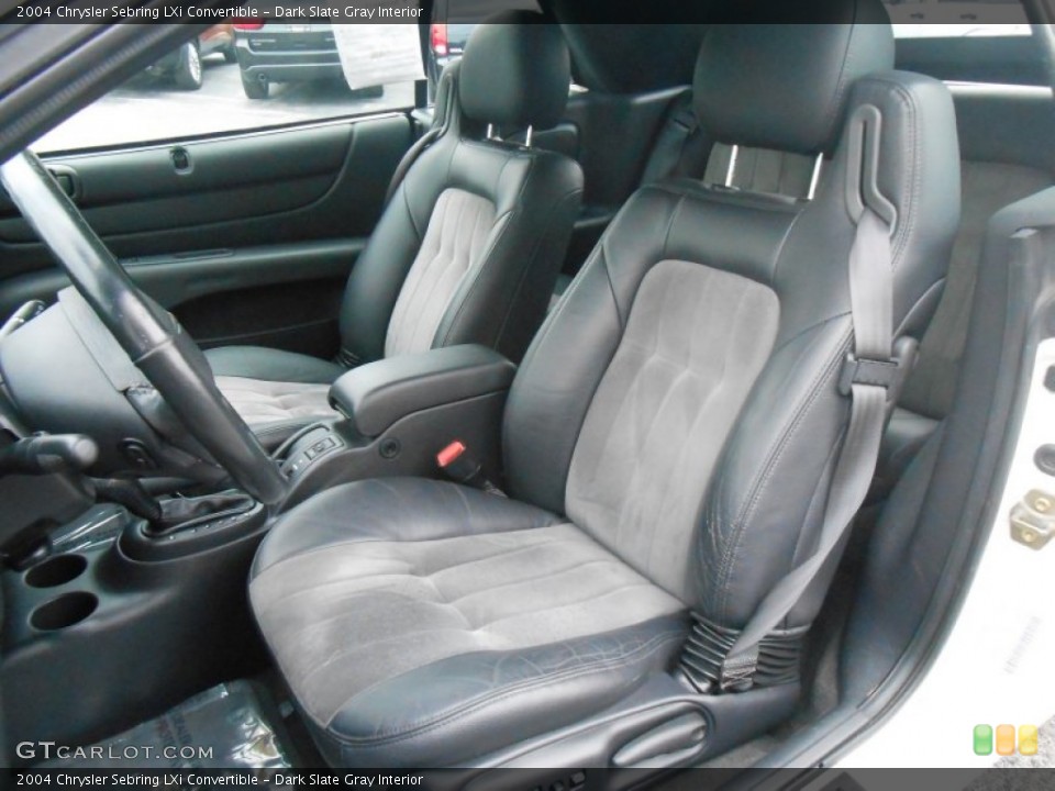 Dark Slate Gray Interior Front Seat for the 2004 Chrysler Sebring LXi Convertible #89313818