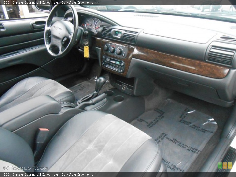 Dark Slate Gray Interior Dashboard for the 2004 Chrysler Sebring LXi Convertible #89313848