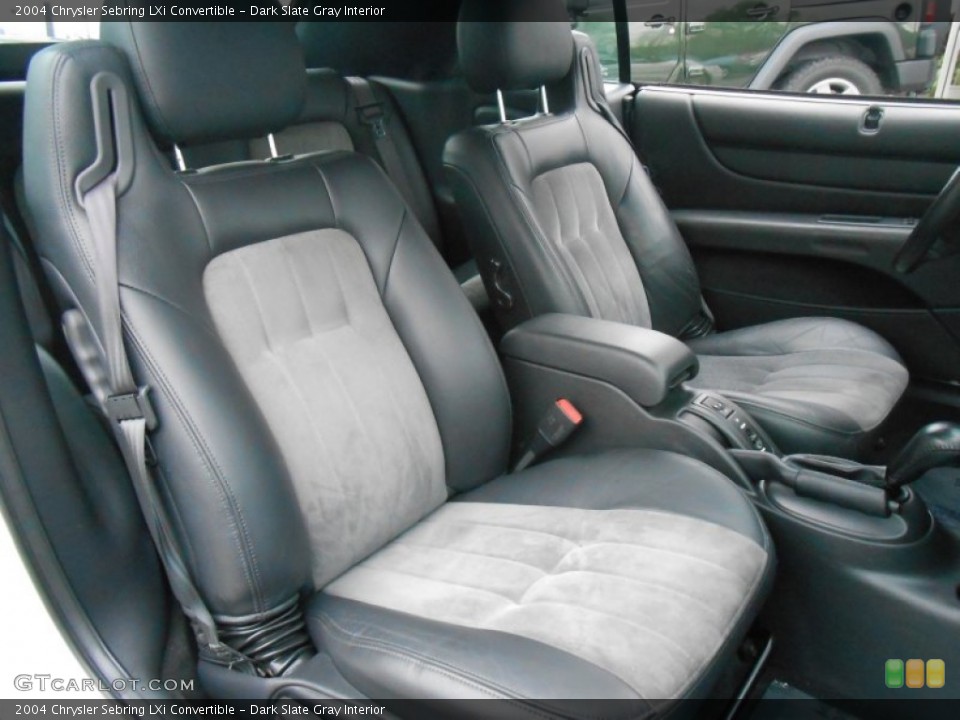 Dark Slate Gray Interior Front Seat for the 2004 Chrysler Sebring LXi Convertible #89313896
