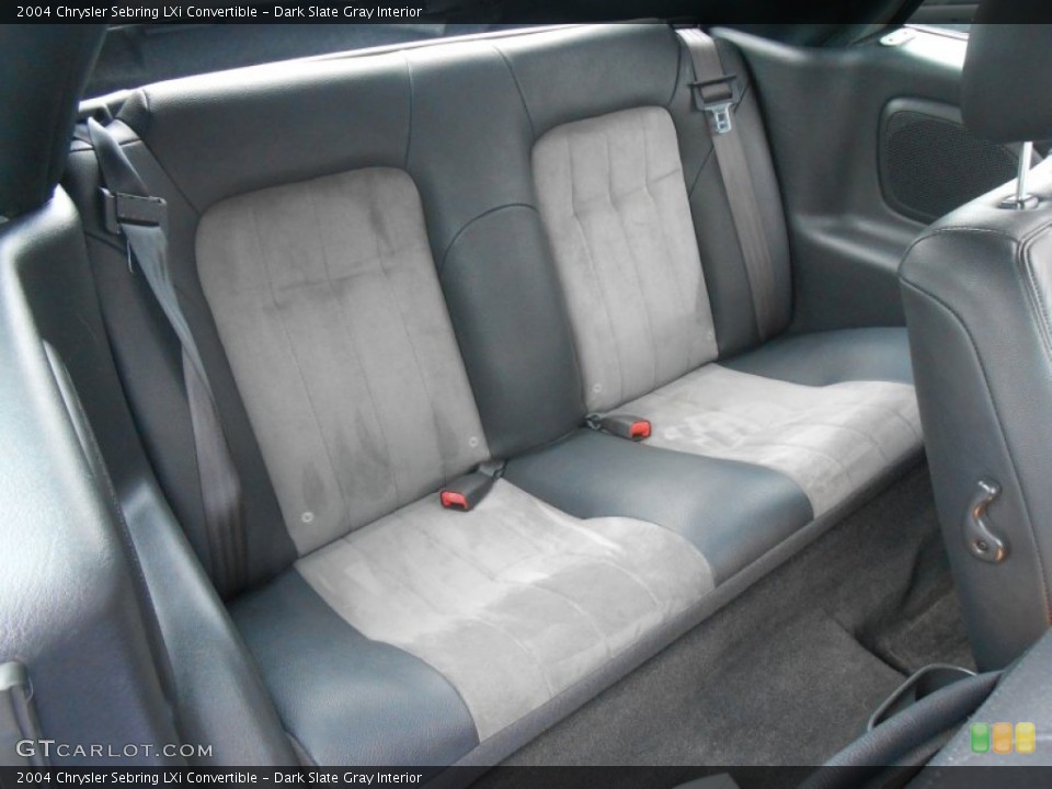 Dark Slate Gray Interior Rear Seat for the 2004 Chrysler Sebring LXi Convertible #89313920