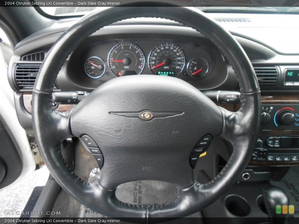 Dark Slate Gray Interior Steering Wheel for the 2004 Chrysler Sebring LXi Convertible #89314085