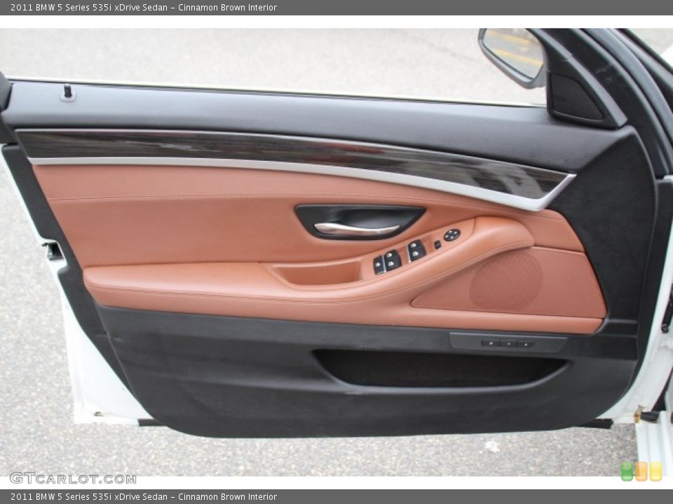 Cinnamon Brown Interior Door Panel for the 2011 BMW 5 Series 535i xDrive Sedan #89314394