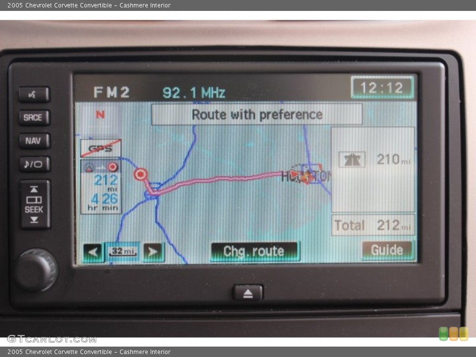 Cashmere Interior Navigation for the 2005 Chevrolet Corvette Convertible #89314427