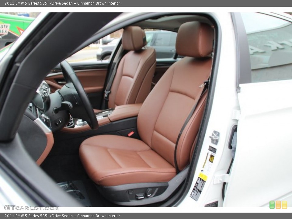Cinnamon Brown Interior Front Seat for the 2011 BMW 5 Series 535i xDrive Sedan #89314466