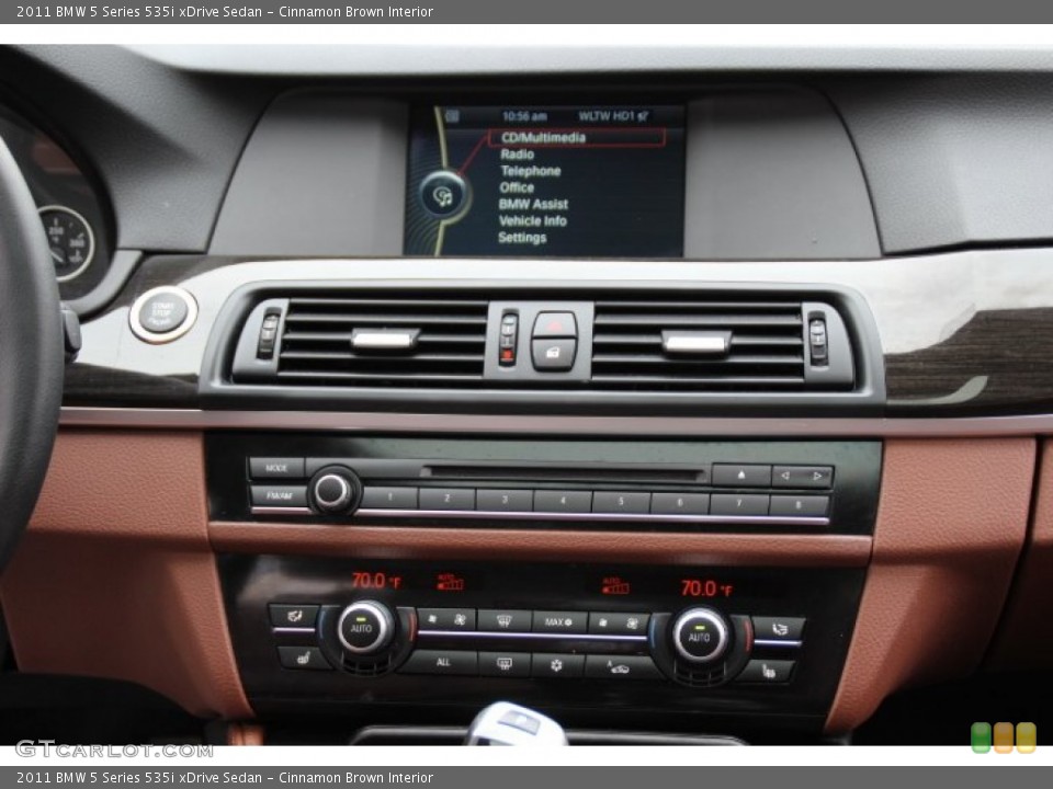 Cinnamon Brown Interior Controls for the 2011 BMW 5 Series 535i xDrive Sedan #89314511
