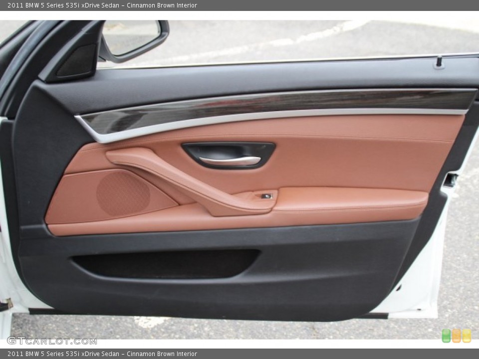 Cinnamon Brown Interior Door Panel for the 2011 BMW 5 Series 535i xDrive Sedan #89314769