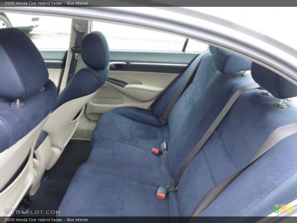 Blue Interior Rear Seat for the 2008 Honda Civic Hybrid Sedan #89317088
