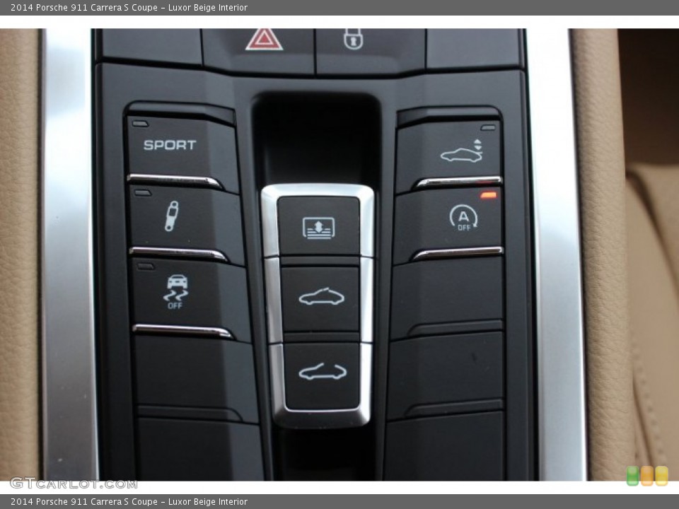 Luxor Beige Interior Controls for the 2014 Porsche 911 Carrera S Coupe #89318162