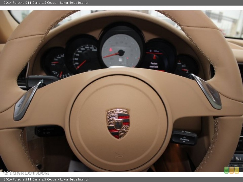 Luxor Beige Interior Steering Wheel for the 2014 Porsche 911 Carrera S Coupe #89318186