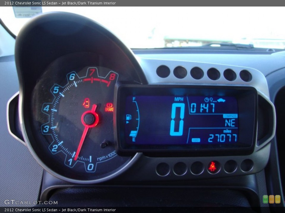 Jet Black/Dark Titanium Interior Gauges for the 2012 Chevrolet Sonic LS Sedan #89318861