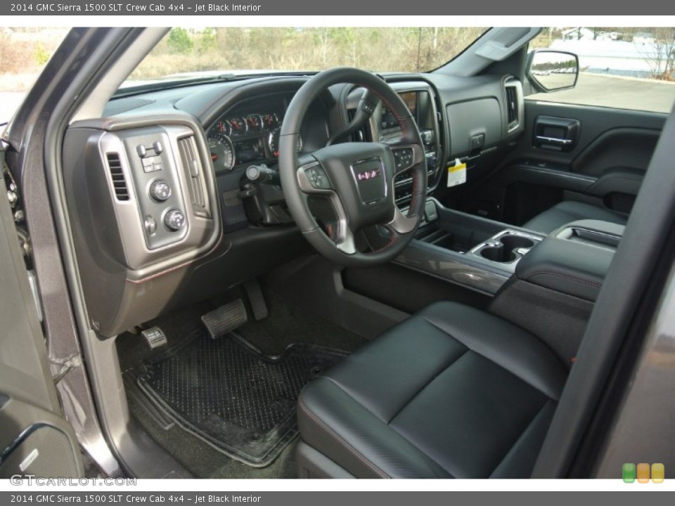 Jet Black Interior Prime Interior for the 2014 GMC Sierra 1500 SLT Crew Cab 4x4 #89323454