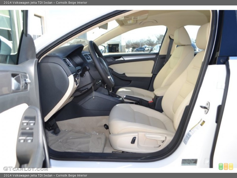 Cornsilk Beige Interior Front Seat for the 2014 Volkswagen Jetta TDI Sedan #89326112