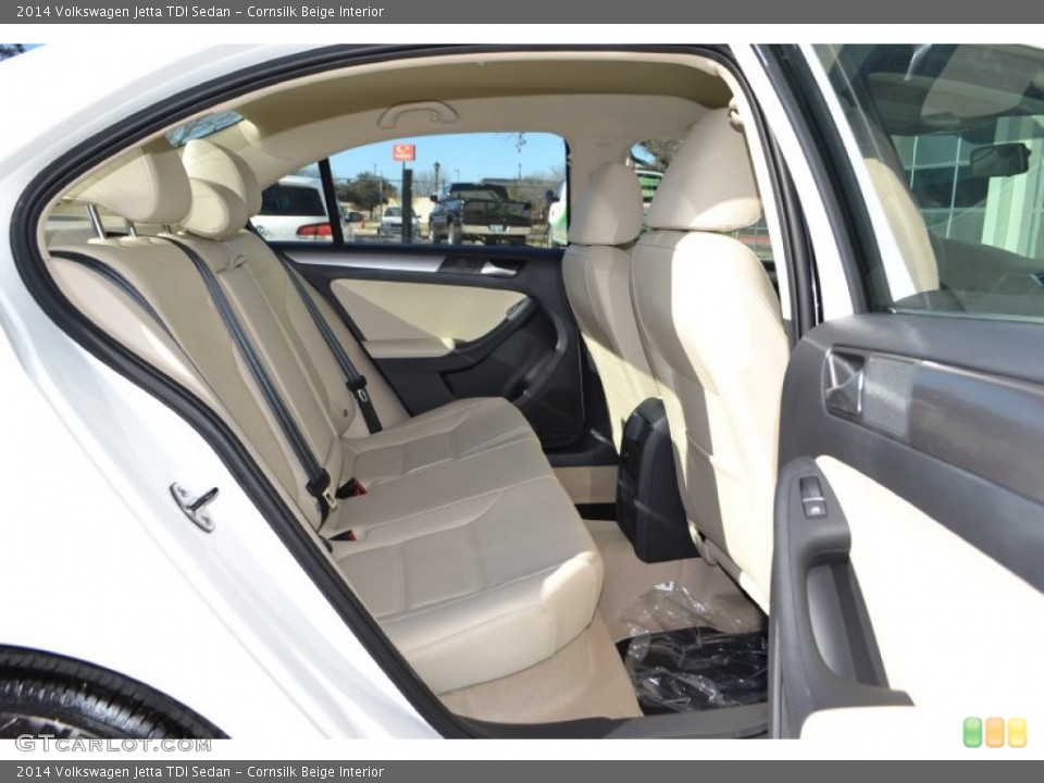Cornsilk Beige Interior Rear Seat for the 2014 Volkswagen Jetta TDI Sedan #89326127