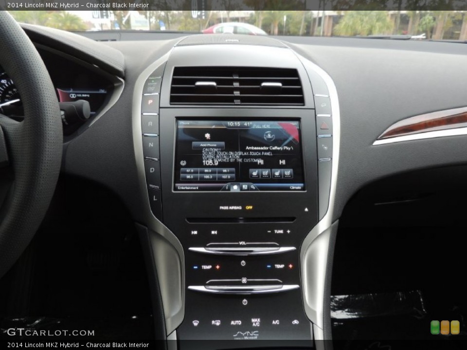 Charcoal Black Interior Controls for the 2014 Lincoln MKZ Hybrid #89332988