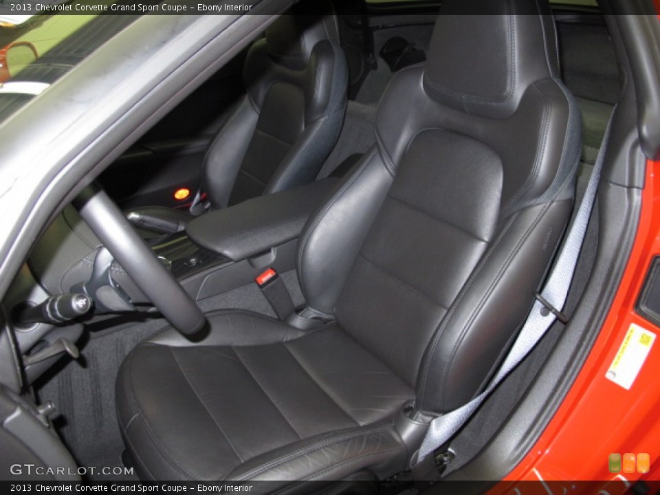Ebony Interior Front Seat for the 2013 Chevrolet Corvette Grand Sport Coupe #89333993