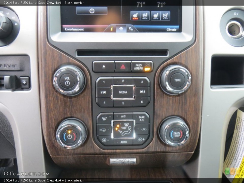 Black Interior Controls for the 2014 Ford F150 Lariat SuperCrew 4x4 #89334971