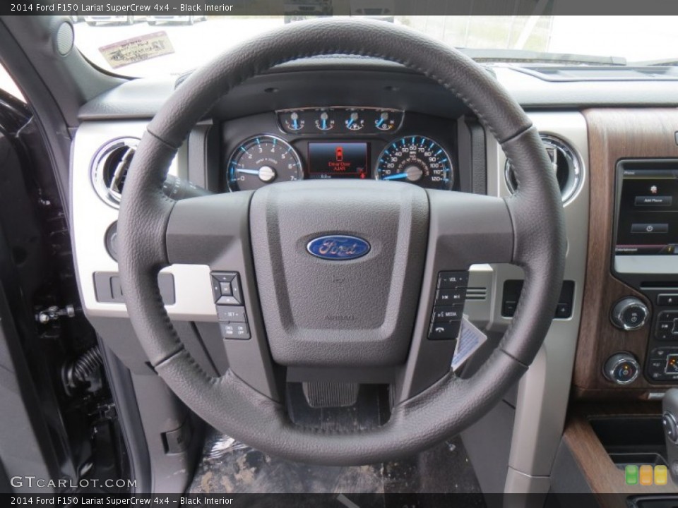 Black Interior Steering Wheel for the 2014 Ford F150 Lariat SuperCrew 4x4 #89334974