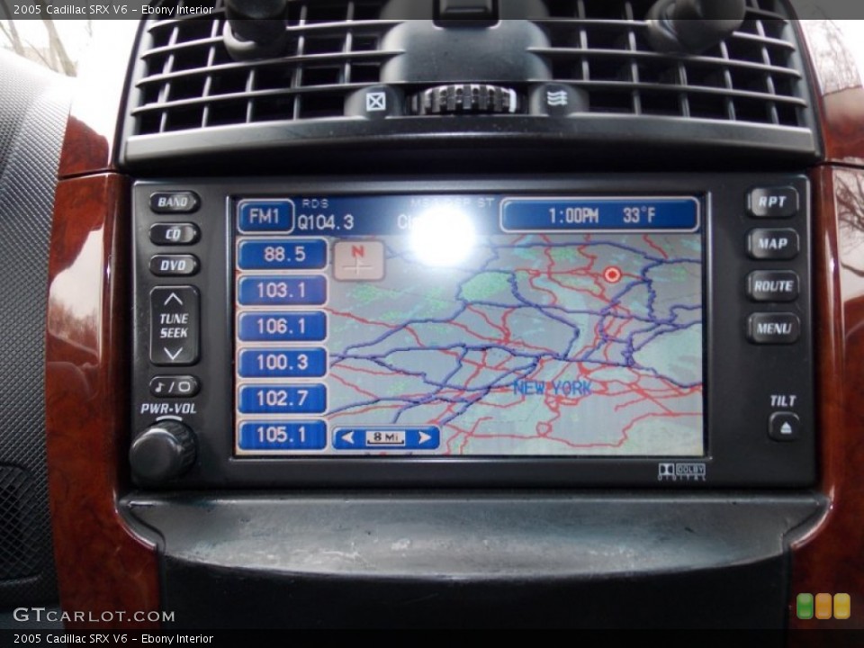 Ebony Interior Navigation for the 2005 Cadillac SRX V6 #89338057