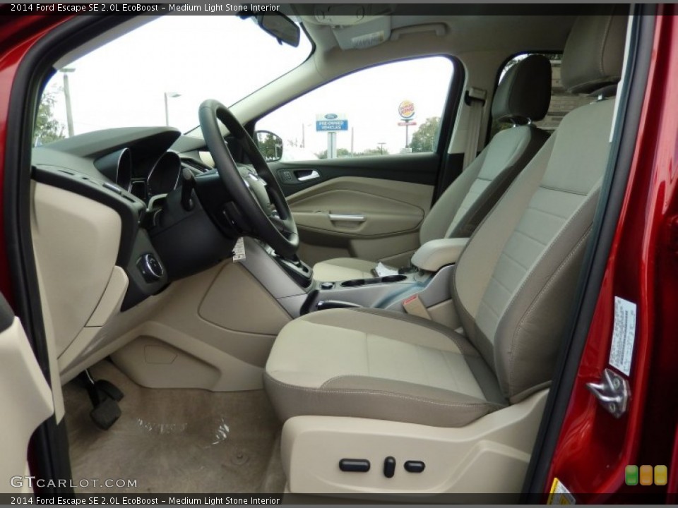 Medium Light Stone Interior Front Seat for the 2014 Ford Escape SE 2.0L EcoBoost #89343223