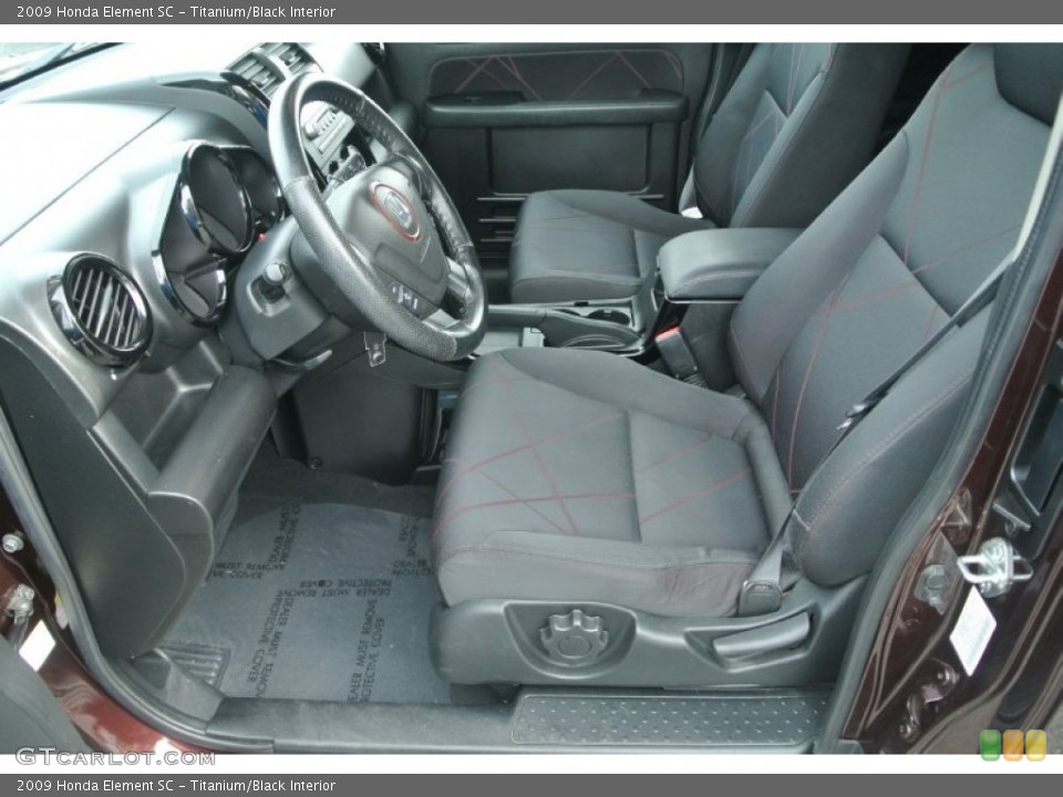 Titanium/Black Interior Front Seat for the 2009 Honda Element SC #89344903