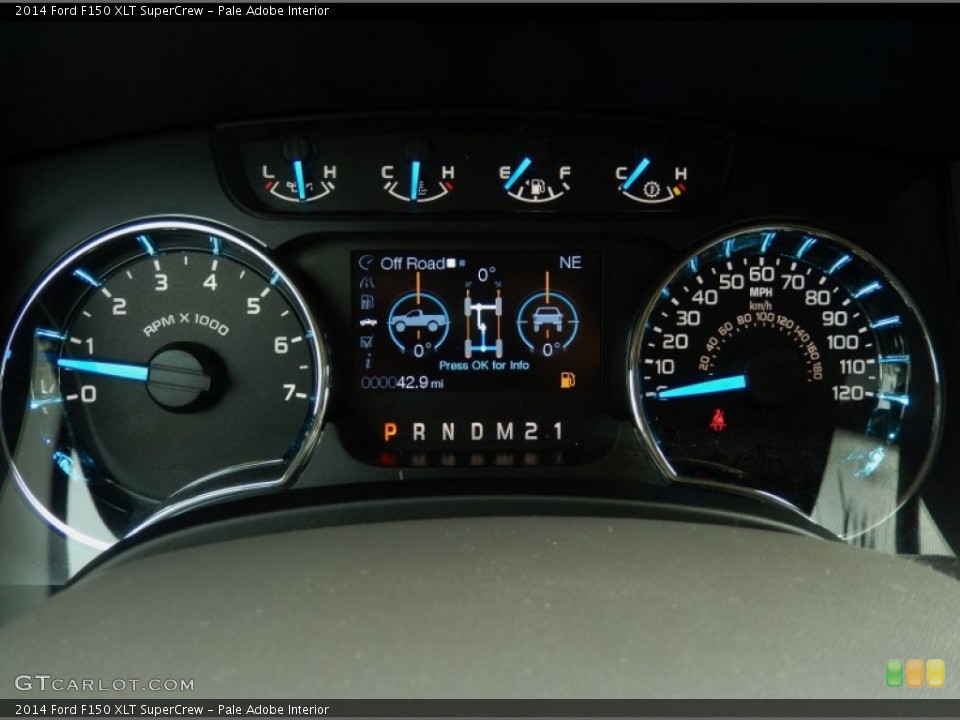 Pale Adobe Interior Gauges for the 2014 Ford F150 XLT SuperCrew #89345707