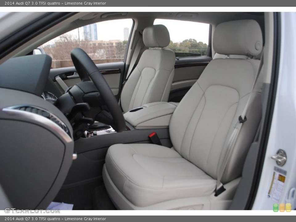 Limestone Gray Interior Front Seat for the 2014 Audi Q7 3.0 TFSI quattro #89354311