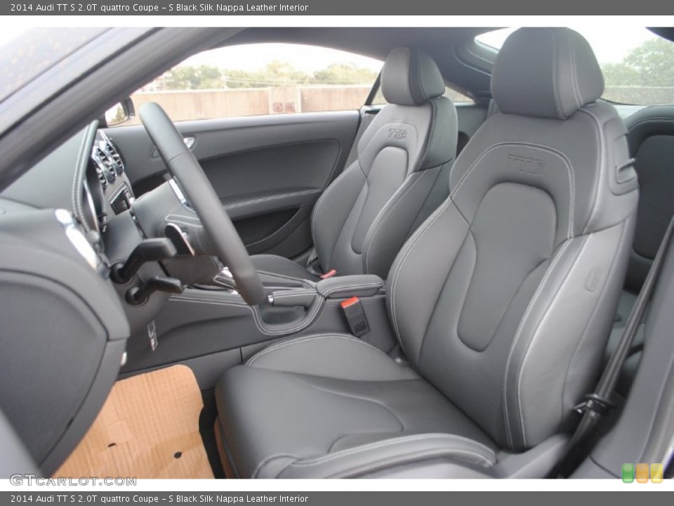 S Black Silk Nappa Leather Interior Front Seat for the 2014 Audi TT S 2.0T quattro Coupe #89356180