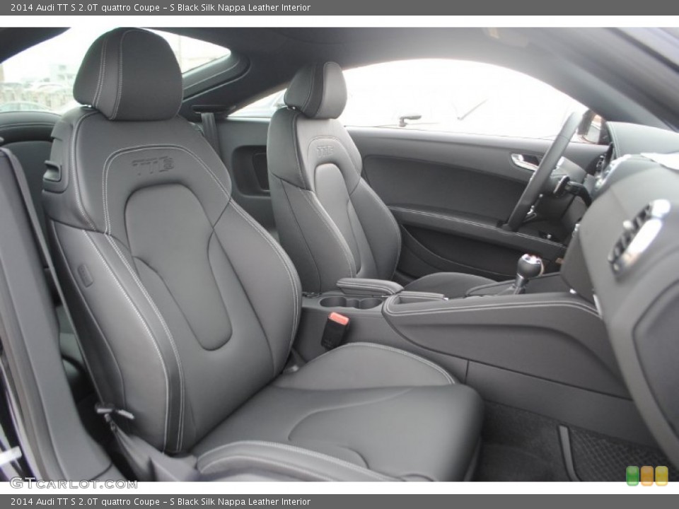 S Black Silk Nappa Leather Interior Front Seat for the 2014 Audi TT S 2.0T quattro Coupe #89356228