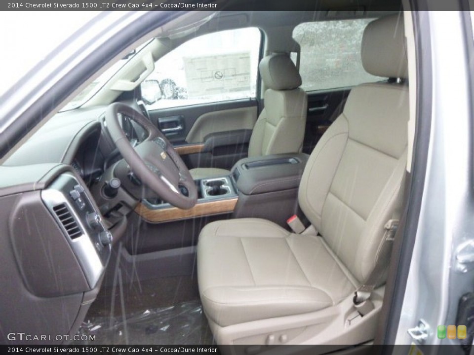Cocoa/Dune Interior Front Seat for the 2014 Chevrolet Silverado 1500 LTZ Crew Cab 4x4 #89356420