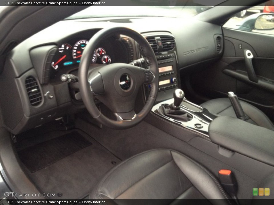 Ebony 2012 Chevrolet Corvette Interiors