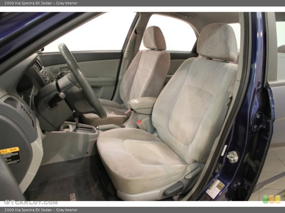Gray Interior Front Seat for the 2009 Kia Spectra EX Sedan #89365444