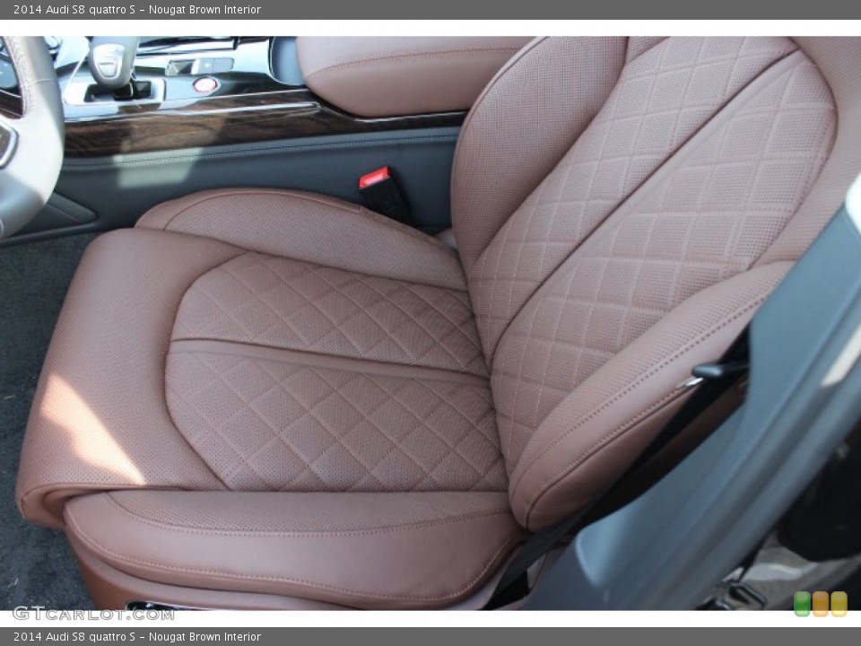 Nougat Brown Interior Front Seat for the 2014 Audi S8 quattro S #89365756
