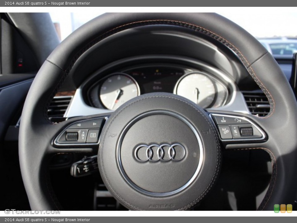 Nougat Brown Interior Steering Wheel for the 2014 Audi S8 quattro S #89366065