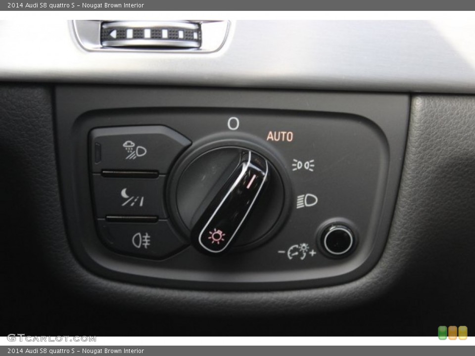 Nougat Brown Interior Controls for the 2014 Audi S8 quattro S #89366083