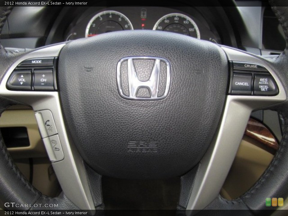 Ivory Interior Steering Wheel for the 2012 Honda Accord EX-L Sedan #89366419