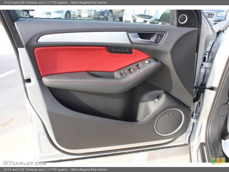 Black/Magma Red Interior Door Panel for the 2014 Audi SQ5 Premium plus 3.0 TFSI quattro #89369173
