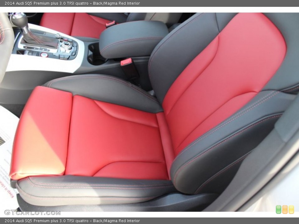 Black/Magma Red Interior Front Seat for the 2014 Audi SQ5 Premium plus 3.0 TFSI quattro #89369236