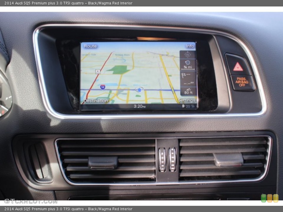 Black/Magma Red Interior Navigation for the 2014 Audi SQ5 Premium plus 3.0 TFSI quattro #89369353