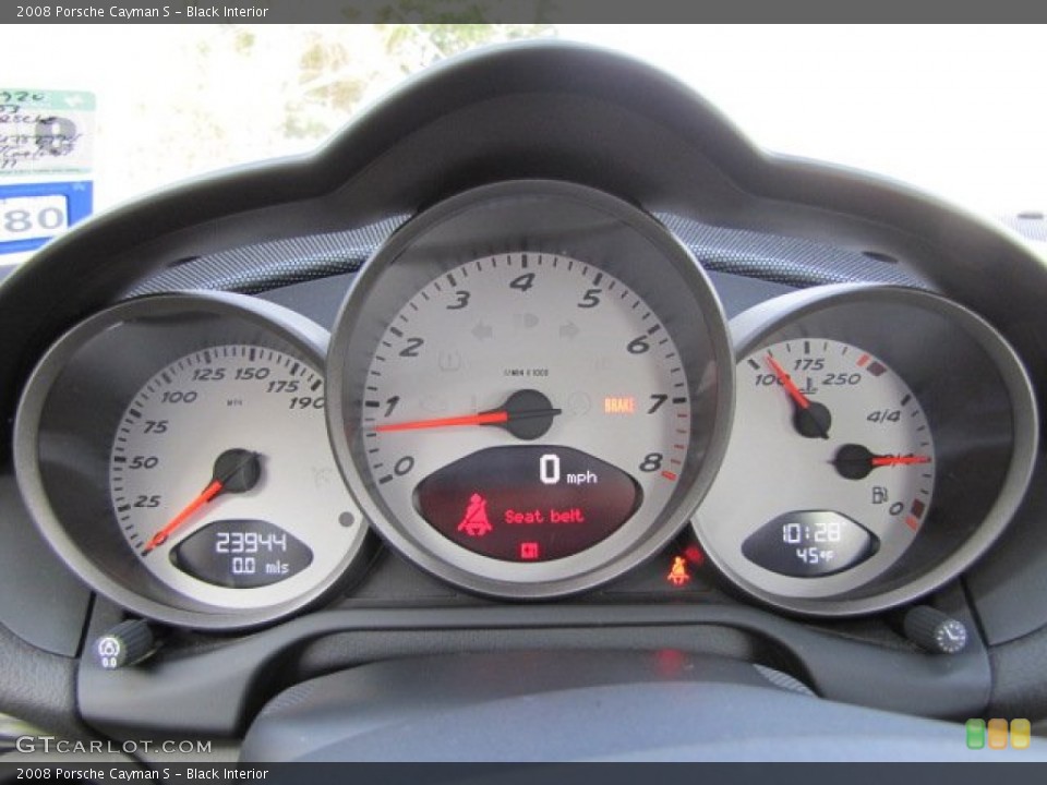 Black Interior Gauges for the 2008 Porsche Cayman S #89369386